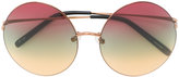 Thumbnail for your product : Matthew Williamson round stripe lense sunglasses