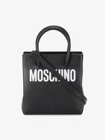 Moschino Black logo print leather 