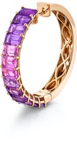 Thumbnail for your product : Shay 18kt Yellow Gold Sapphire Eternal Eternity Hoops