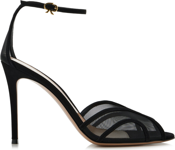 Gianvito Rossi Trimmed Mesh SandalsRossi