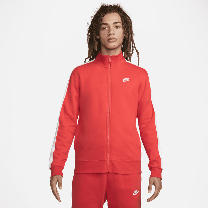 Nike Men's Sportswear Club Fleece Track Jacket in Red ShopStyle