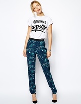 Thumbnail for your product : ASOS Trousers In Dark Floral with Piping - Multi