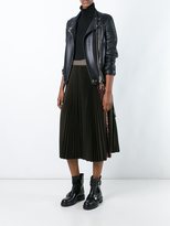 Thumbnail for your product : Sacai plissé pleated midi skirt - women - Nylon/Polyester/Cupro/Wool - 1