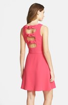 Thumbnail for your product : Cynthia Steffe Knot Back Crepe Fit & Flare Dress