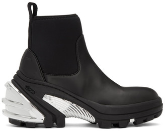 Alyx Black and Silver Rubber Boots