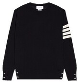 Thumbnail for your product : Thom Browne Sustainable Merino Classic Crew Sweater in Blue