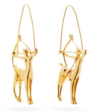 Givenchy Sagittarius Zodiac Hoop Earrings - Gold