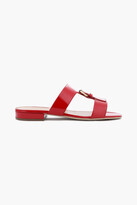 Thumbnail for your product : Sergio Rossi Buckle-detailed Patent-leather Sandals