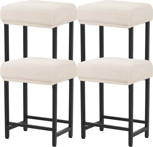 VINIUSIKI Levoberg Bar Stool Cover Rectangle Stretch Counter Height Barstool Slipcovers Rectangular Vanity Stool Cover Kitchen Counter Saddle Seat Cover for...