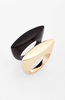 Thumbnail for your product : Cara 'Black & Gold' Rings (Set of 2)
