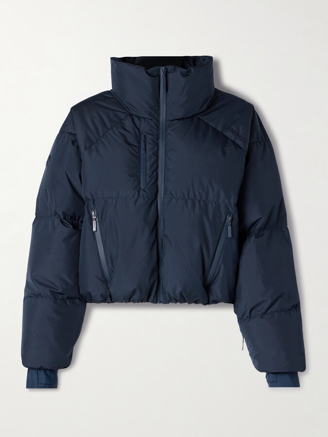 Cordova Cortina Cropped Quilted Down Ski Jacket - Blue