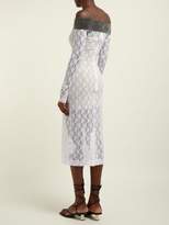 Thumbnail for your product : Christopher Kane Crystal-embellished Chantilly-lace Midi Dress - Womens - White