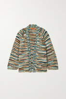 Thumbnail for your product : Missoni Striped Cashmere Cardigan - Blue