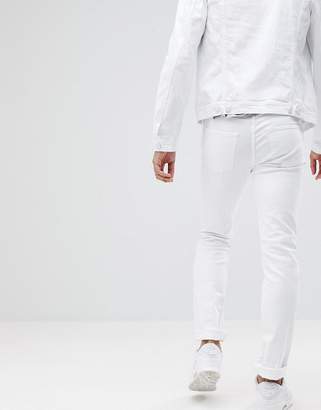 Versace Jeans Super Skinny Jeans In White