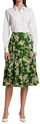 Samantha Sung Floral A-line Skirt
