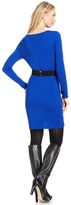 Thumbnail for your product : NY Collection Petite Belted Sweater Dress