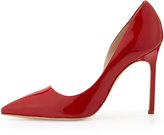Thumbnail for your product : Manolo Blahnik Stresty Patent Half-d'Orsay Pointy-Toe Pump, Red