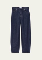 Ultra High Rise Barrel Cropped Jeans 