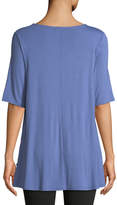 Thumbnail for your product : Eileen Fisher Petite Short-Sleeve Jersey Tunic