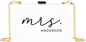 Koyal Wholesale Andaz Press Personalized Acrylic Clutch for Bride