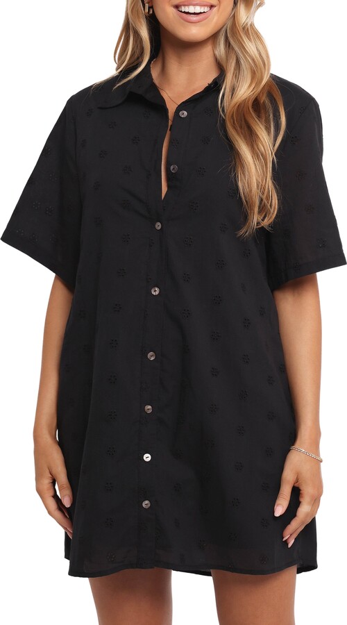 Petal & Pup Grady Eyelet Embroidery Shirtdress