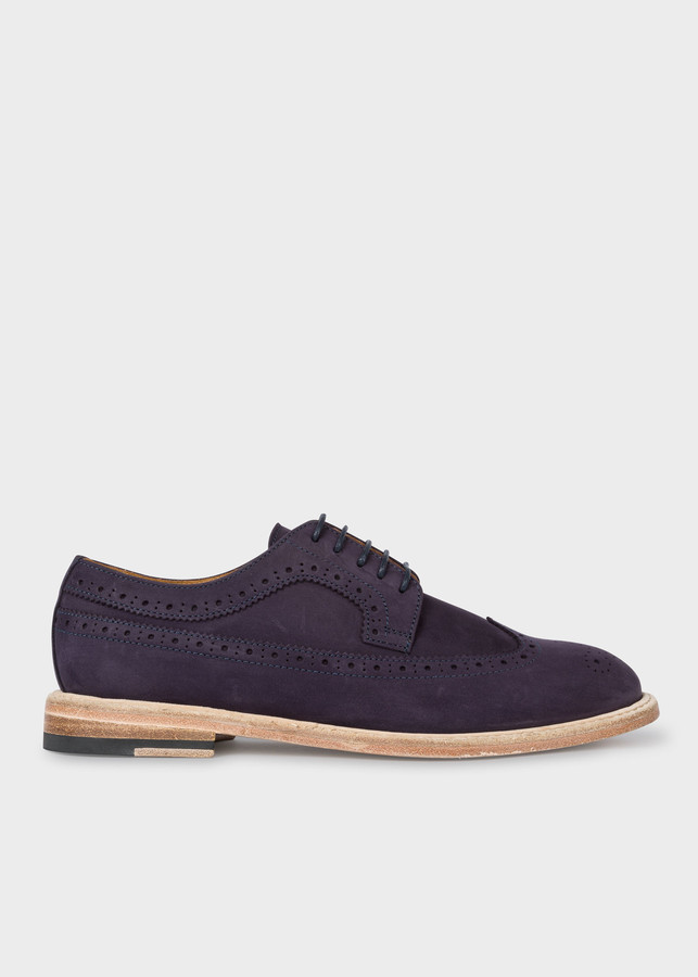 navy suede brogues womens
