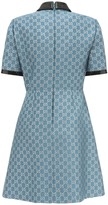 Thumbnail for your product : Gucci Gg Wool Lame Mini Dress W/coated Collar