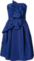 Carolina Herrera - sleeveless flared dress with ruffle details on bodice and skirt - women - Soie - 2