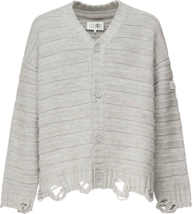 MM6 MAISON MARGIELA Distressed Knitted Cardigan