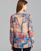 Thumbnail for your product : Aqua Top - Open Back Patchwork Print