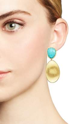 Marco Bicego 18K Yellow Gold Turquoise Two Drop Earrings