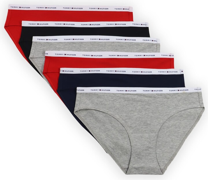 Buy Tommy Hilfiger Women's Bikini-Cut Cotton Underwear Panty, 5 Pack, T  Flag H Stack Hilfiger, XL at
