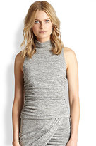 Thumbnail for your product : Elizabeth and James Hilly Ruched Jersey Turtleneck Top