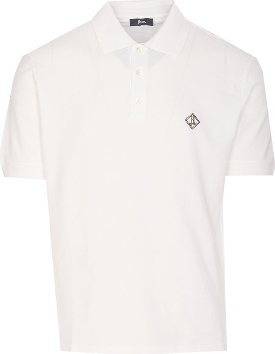 Herno Logo Embroidered Basic Polo Shirt