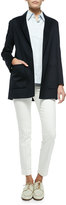 Thumbnail for your product : The Row Stretch-Cotton Button-Front Blouse, Pale Blue