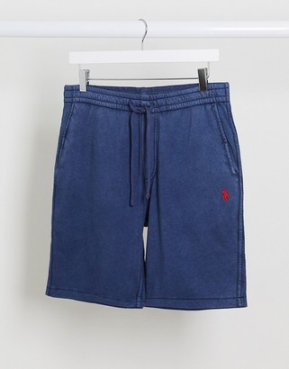 Polo Ralph Lauren player logo lightweight terry loopback sweat shorts in washed navy