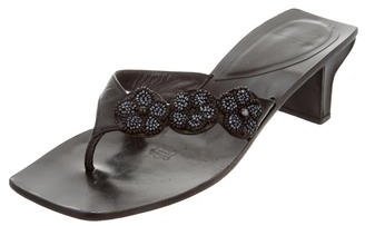 Charles Jourdan Embellished Slide Sandals
