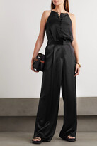 Thumbnail for your product : CAMI NYC The Trina Silk-chiffon Thong Bodysuit - Black