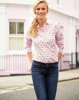 Thumbnail for your product : Charles Tyrwhitt Women's Semi-Fitted Pink and White Abstract Floral Print Cotton Casual Shirt Size 12