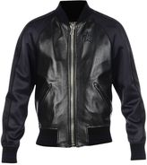 Thumbnail for your product : Givenchy Dark Navy Star Detail Leather Jacket