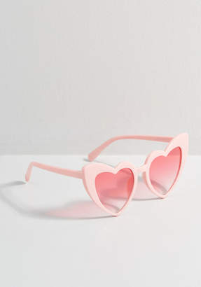 Collectif Name of Love Heart-Shaped Sunglasses