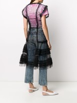 Thumbnail for your product : Molly Goddard Sheer Ruffle Trim Dress