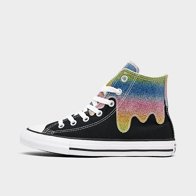 childrens silver glitter converse