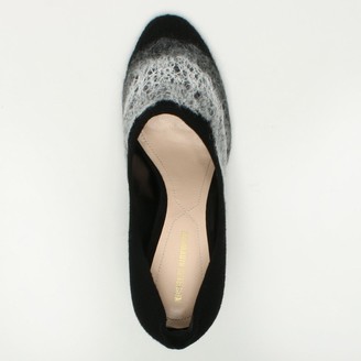 Nicholas Kirkwood Kim 90 Black Deconstructed Knitted Court Shoes