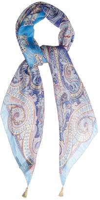 Etro Paisley silk-blend scarf