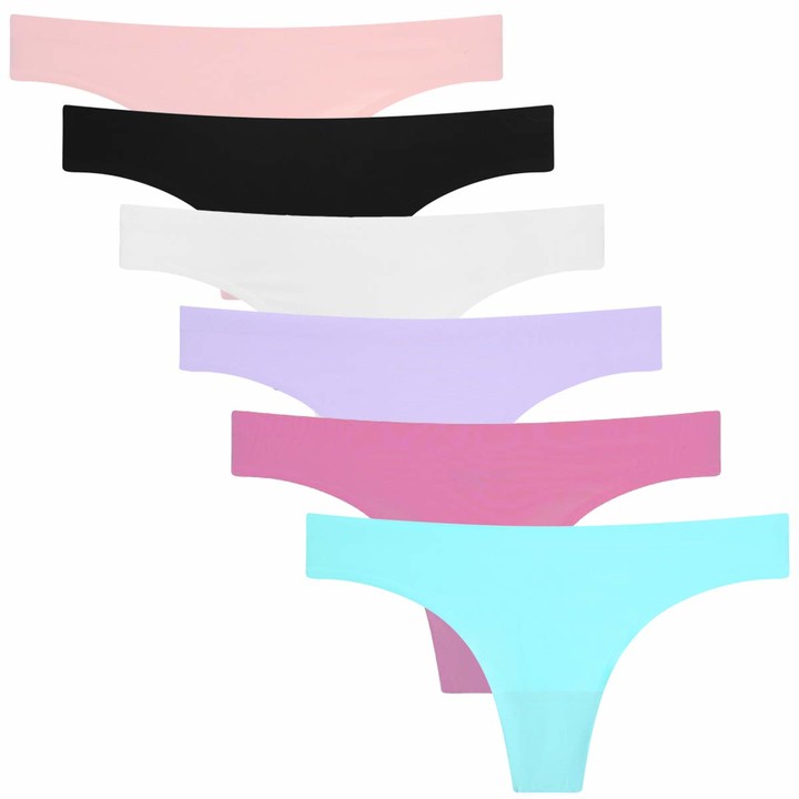 6 Pack YaShaer Women Bikini Panties Low Rise No Show Invisible Seamless Underwear Briefs