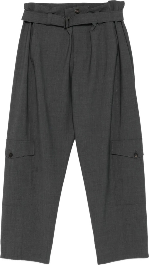 Brunello Cucinelli Striped Canvas Trousers In Viscose And Brunello Cucinelli Striped Canvas Trousers In Viscose And