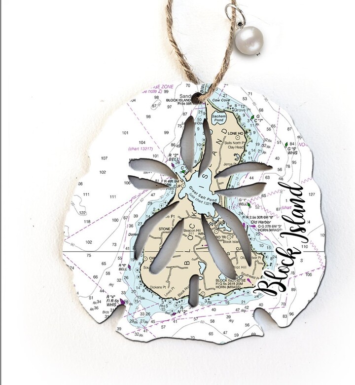 Block Island, Ri Custom Sand Dollar Ornament