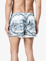 Thumbnail for your product : Dolce & Gabbana ceramic print swim shorts
