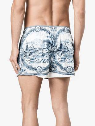 Dolce & Gabbana ceramic print swim shorts